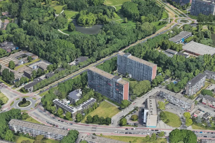 Woongebouwen aan de Spuikreek in Rotterdam